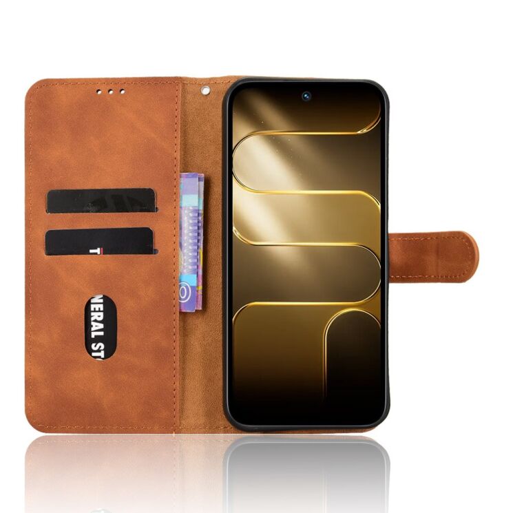 Чехол Deexe Classic Wallet для TECNO Spark 50 - Brown: фото 3 из 6