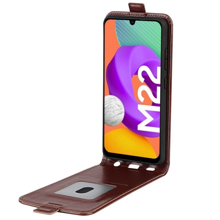 Чехол Deexe Flip Case для Samsung Galaxy M22 (M225) / A22 (A225) - Brown: фото 4 из 7