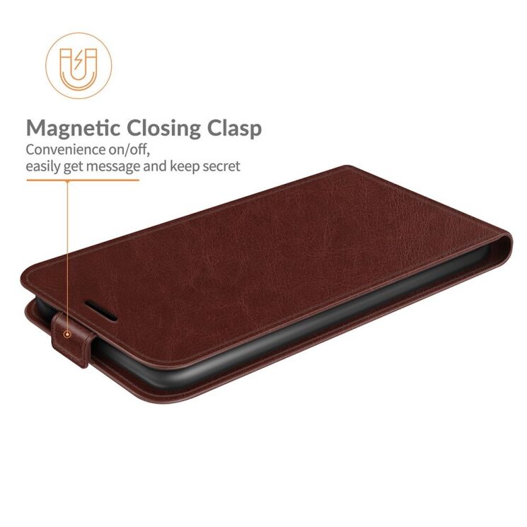 Чехол Deexe Flip Case для ZTE Blade V2020 Smart - Brown: фото 5 из 11