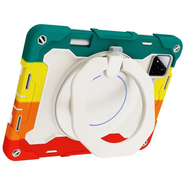 Чохол Deexe Grip Kickstand для Xiaomi Pad 7 / 7 Pro - Colorful / Red: фото 2 з 21