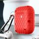 Чехол Deexe Honeycomb Pattern для Apple AirPods 1 / 2 - Red (204510R). Фото 1 из 8