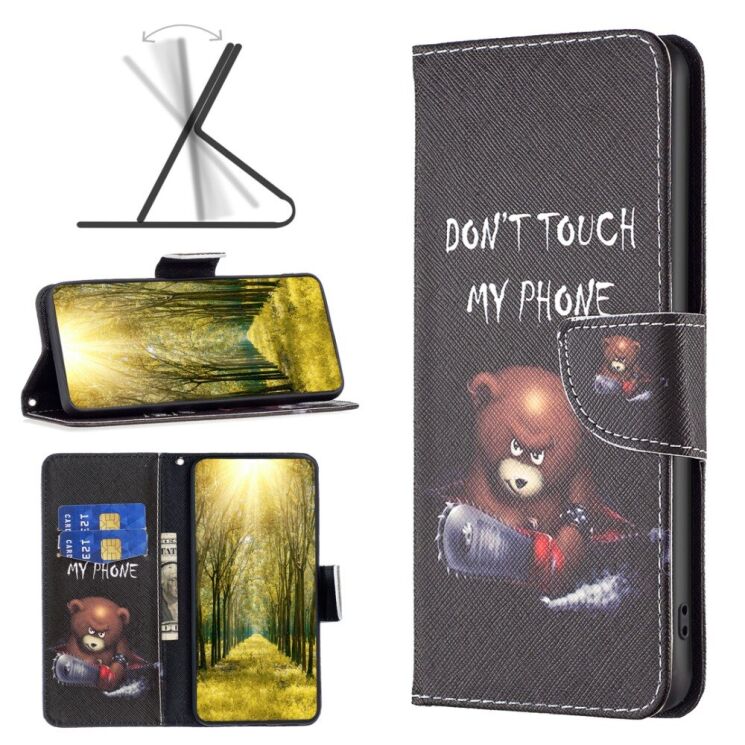 Чехол Deexe Life Style Wallet для Xiaomi Redmi 13C / Poco C65 - Bear: фото 2 из 6