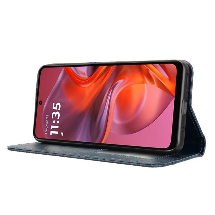 Чехол Deexe Retro Style для Motorola Moto G05 / Moto E15 - Blue: фото 3 из 7