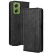 Чохол-книжка Deexe Retro Style для Motorola Moto G06 / G06 Power - Black (401504B)