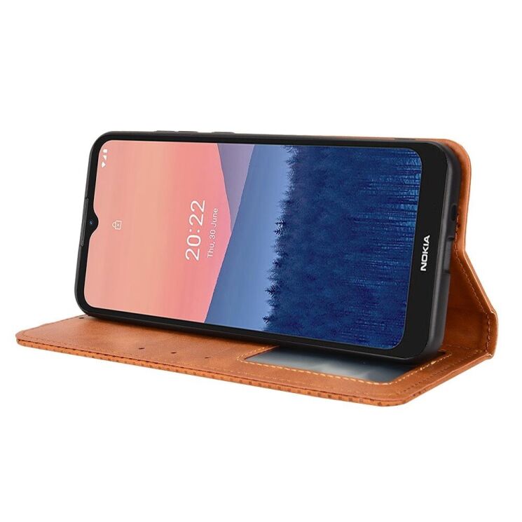 Чехол Deexe Retro Style для Nokia C21 - Brown: фото 5 из 10