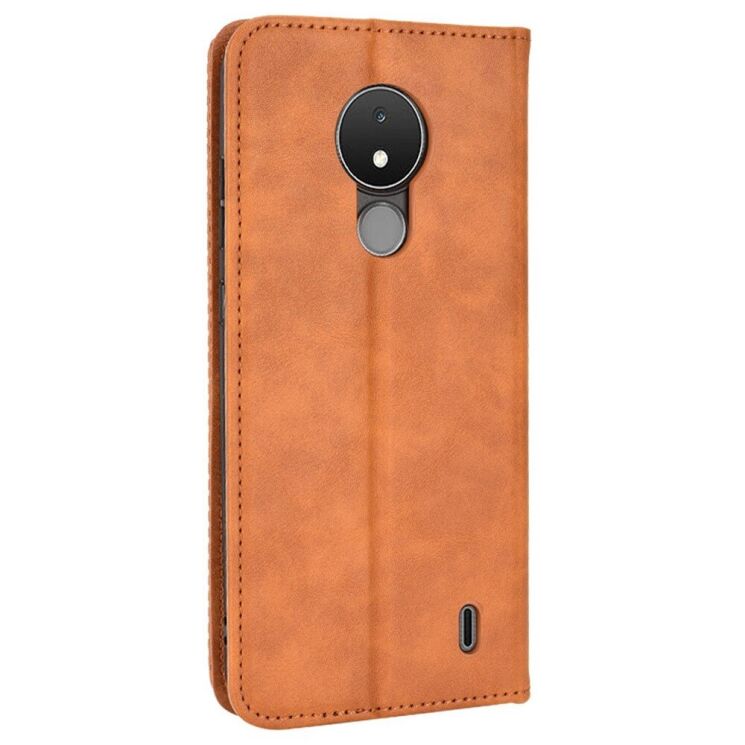 Чехол Deexe Retro Style для Nokia C21 - Brown: фото 3 из 10