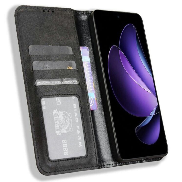 Чехол Deexe Retro Style для OPPO Reno 13 F/FS 5G - Black: фото 3 из 7