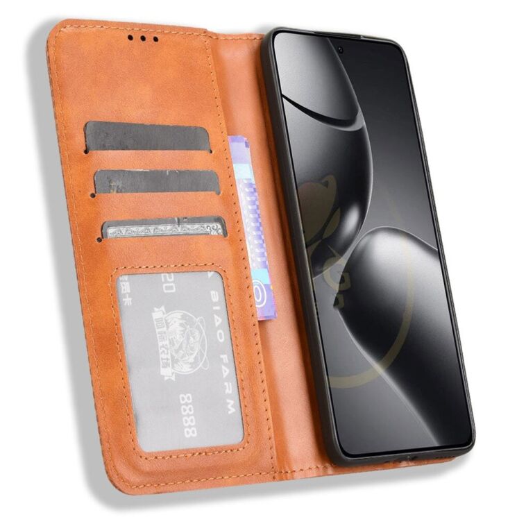 Чехол Deexe Retro Style для Xiaomi 14T Pro - Brown: фото 2 из 7