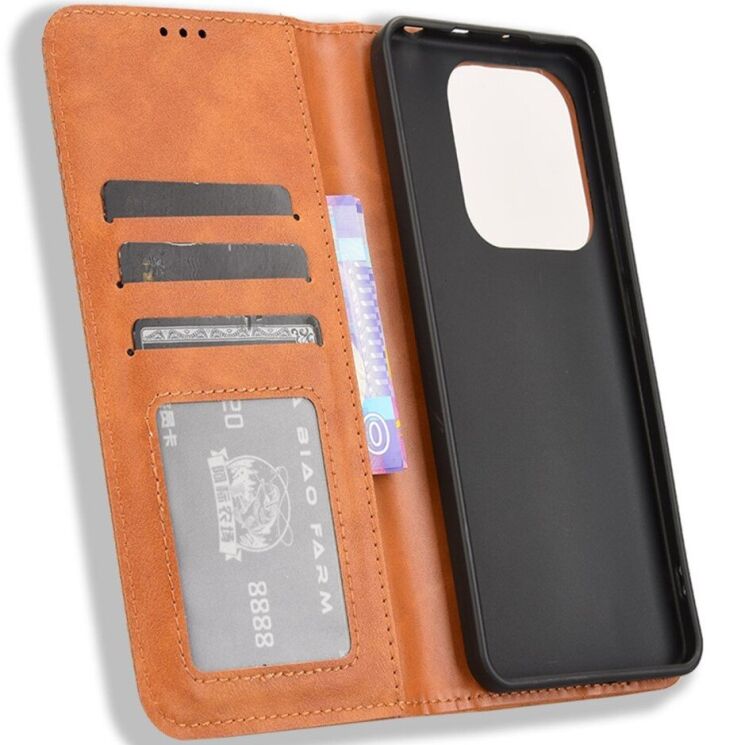 Чехол Deexe Retro Style для Xiaomi Redmi Note 14 5G - Brown: фото 6 из 7