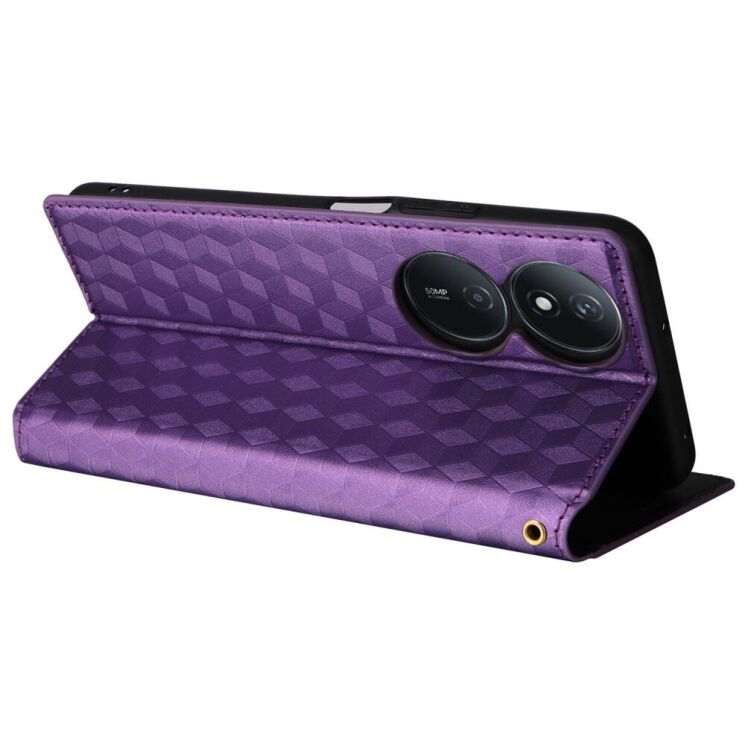 Чохол Deexe Rhombus Book для Honor X7b - Purple: фото 4 з 7