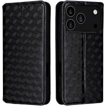 Чохол Deexe Rhombus Book для iPhone 18 Pro / 17 Pro - Black: фото 1 з 10