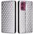 Чехол Deexe Rhombus Book для Motorola Edge 50 Fusion - Silver: фото 1 из 9