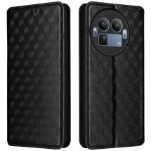 Чехол Deexe Rhombus Book для Realme GT 8 Pro - Black: фото 1 з 8