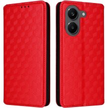 Чехол Deexe Rhombus Book для Xiaomi Poco X8 Pro - Red: фото 1 из 9