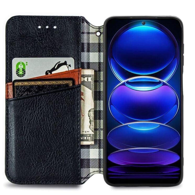 Чехол Deexe Rhombus Wallet для HMD Pulse Pro - Black: фото 2 из 6