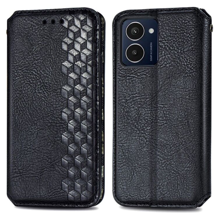 Чехол Deexe Rhombus Wallet для HMD Pulse Pro - Black: фото 1 из 6