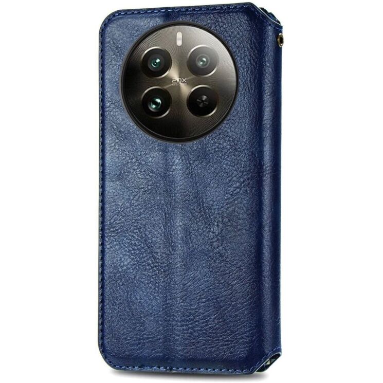 Чехол Deexe Rhombus Wallet для Realme 12 / 12 Plus - Blue: фото 5 из 6