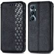 Чехол Deexe Rhombus Wallet для Realme C65 - Black (353930B)