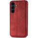 Чехол Deexe Rhombus Wallet для Samsung Galaxy S26 FE - Red (412727R). Фото 5 из 6