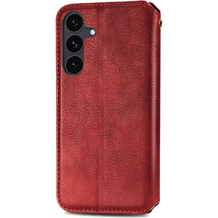 Чехол Deexe Rhombus Wallet для Samsung Galaxy S26 FE - Red (412727R) Чехол Deexe Rhombus Wallet для Samsung Galaxy S26 FE - Red: фото 5 из 6