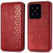 Чехол Deexe Rhombus Wallet для Xiaomi 14T Pro - Red (365602R). Фото 1 из 9