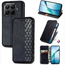 Чохол Deexe Rhombus Wallet для Xiaomi 17T - Black: фото 1 з 8