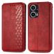 Чехол Deexe Rhombus Wallet для Xiaomi Poco F5 / Redmi Note 12 Turbo - Red (327338R). Фото 1 из 6