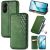 Чехол Deexe Rhombus Wallet для Xiaomi Poco X7 Pro - Green: фото 1 из 10