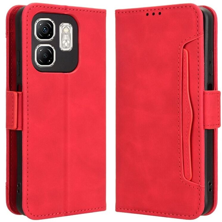 Чехол Deexe Wallet Stand для Infinix Smart 9 (X6532) / Hot 50i (X6531) - Red: фото 1 из 7