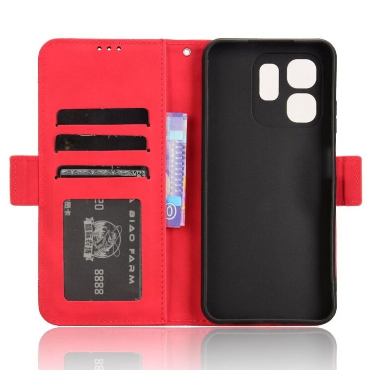 Чехол Deexe Wallet Stand для Infinix Smart 9 (X6532) / Hot 50i (X6531) - Red: фото 5 из 7