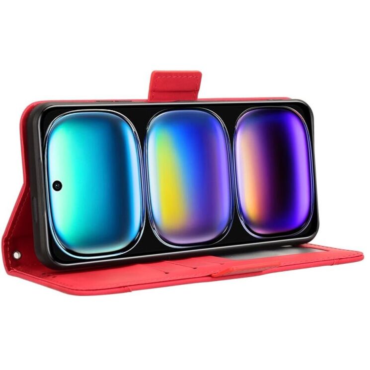 Чехол Deexe Wallet Stand для Infinix Smart 9 (X6532) / Hot 50i (X6531) - Red: фото 4 из 7