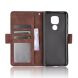 Чохол-книжка з кишеньками Deexe Wallet Stand для Motorola Moto E7 Plus / Moto G9 Play - Brown (268507Z). Фото 3 з 12