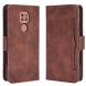 Чохол-книжка з кишеньками Deexe Wallet Stand для Motorola Moto E7 Plus / Moto G9 Play - Brown (268507Z). Фото 7 з 12