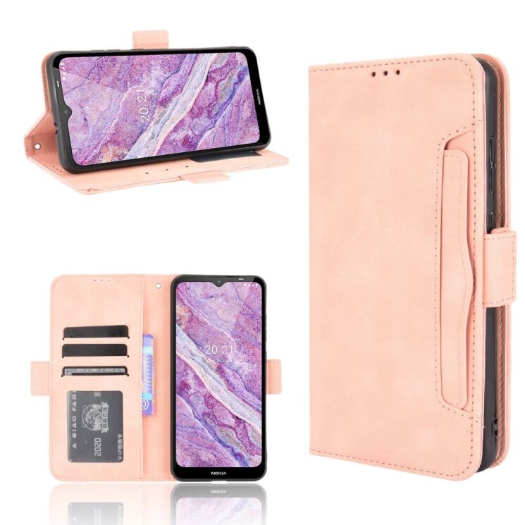 Чехол Deexe Wallet Stand для Nokia C10 / C20 - Pink: фото 8 из 15
