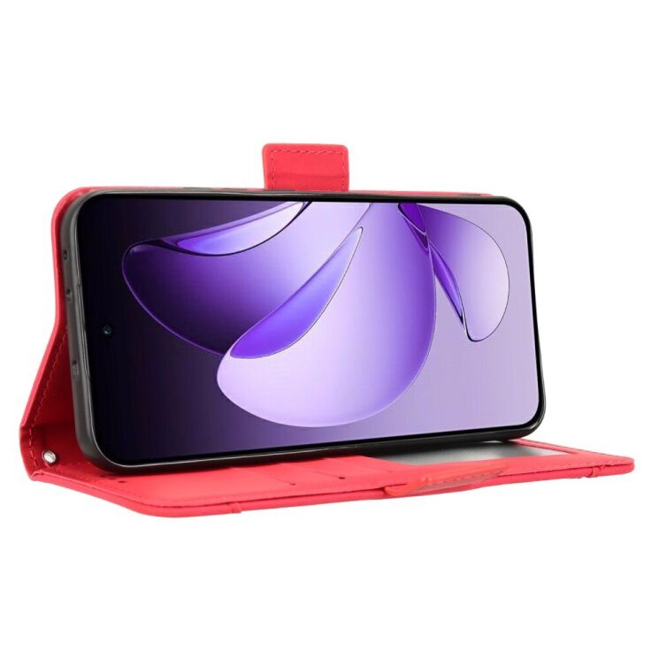 Чехол Deexe Wallet Stand для OPPO Reno 13 5G - Red: фото 4 из 7