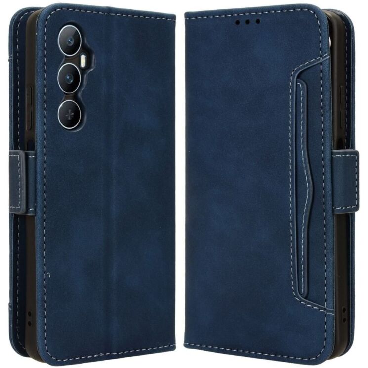 Чехол Deexe Wallet Stand для Realme C65 - Blue: фото 1 из 8