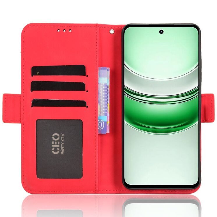 Чохол Deexe Wallet Stand для Realme C71 - Red: фото 5 з 14