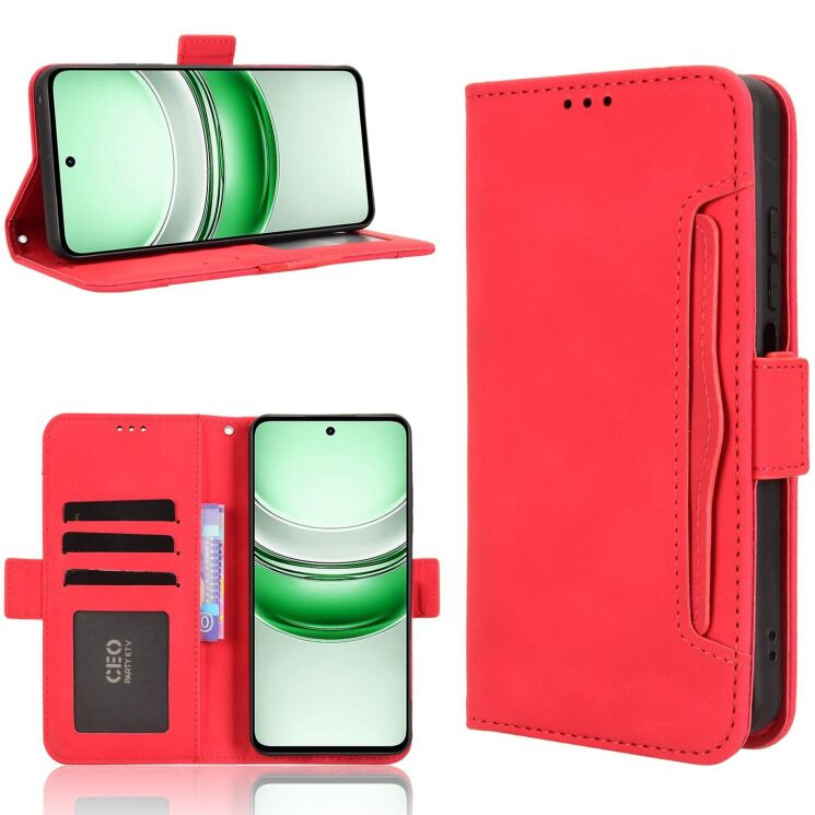 Чохол Deexe Wallet Stand для Realme C71 - Red: фото 8 з 14
