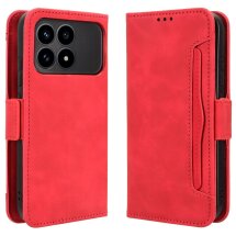Чохол Deexe Wallet Stand для Xiaomi Poco F8 Pro - Red: фото 1 з 15