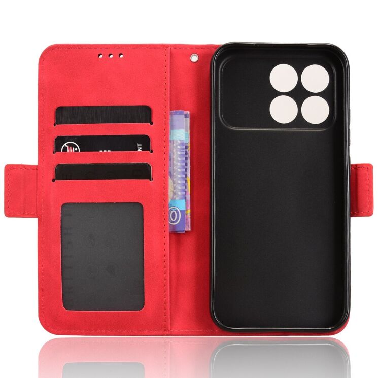 Чохол Deexe Wallet Stand для Xiaomi Poco F8 Pro - Red: фото 3 з 15