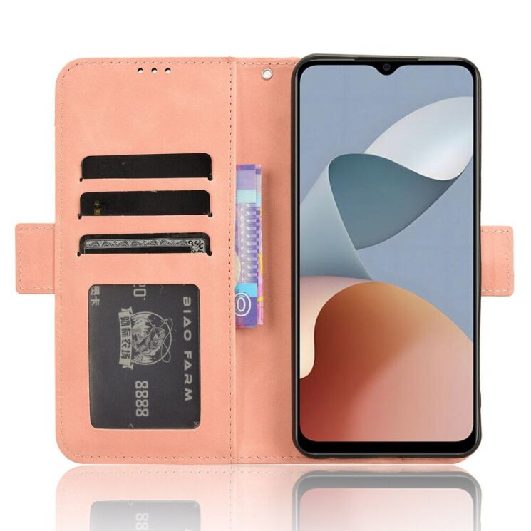 Чохол Deexe Wallet Stand для ZTE Blade A34 - Pink: фото 3 з 7