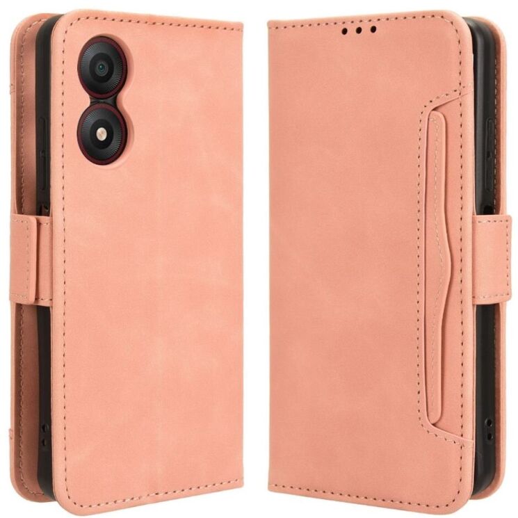 Чохол Deexe Wallet Stand для ZTE Blade A34 - Pink: фото 1 з 7