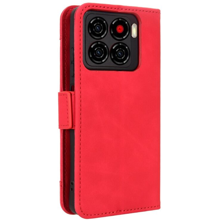 Чехол-книжка с кармашками Deexe Wallet Stand для ZTE Blade A56 - Red: фото 7 из 15