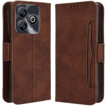 Чохол Deexe Wallet Stand для ZTE Blade A75 - Brown: фото 1 з 7