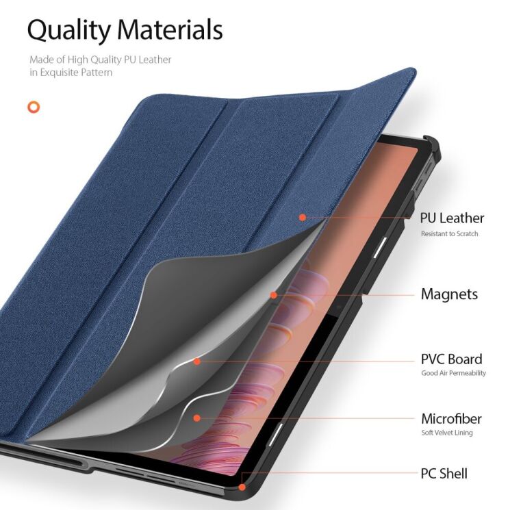 Чехол DUX DUCIS Domo Series для Lenovo Tab Plus - Blue: фото 6 из 9