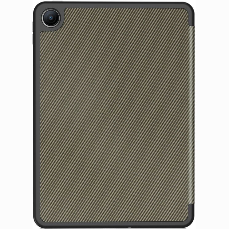 Чохол-книжка Deexe Carbon Folio для Xiaomi Redmi Pad 2 SE / Pad 2 9.7 - Brown: фото 3 з 11