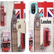 Чехол-книжка Deexe Color Wallet для Motorola Moto E20 / E40 - London Big Ben: фото 1 из 7