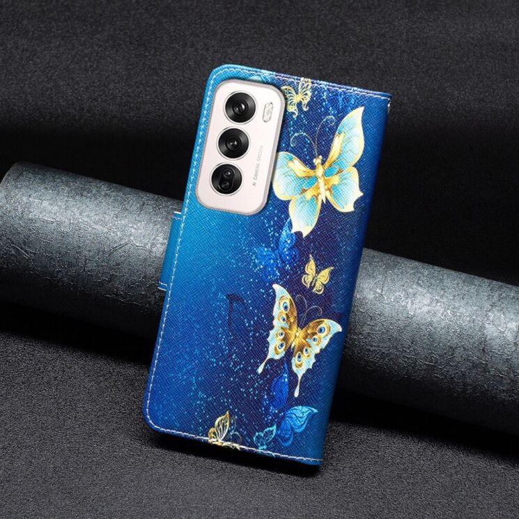 Чехол-книжка Deexe Color Wallet для OPPO Reno 12 - Golden Butterflies: фото 5 из 7
