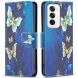 Чехол-книжка Deexe Color Wallet для OPPO Reno 12 - Golden Butterflies (356814B). Фото 1 из 7