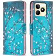 Чехол-книжка Deexe Color Wallet для Realme C53 / C51 - Plum Blossom (338604G)